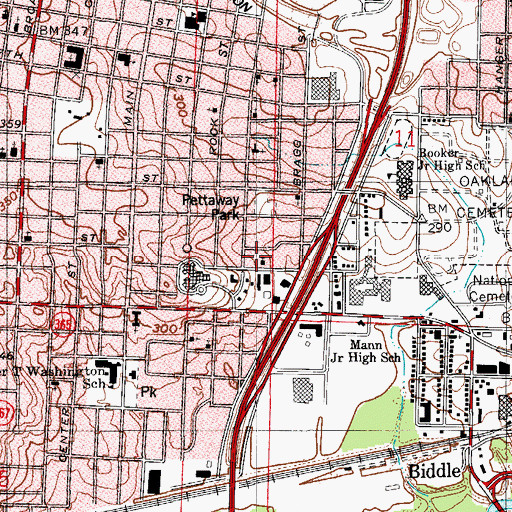 Topographic Map of Macedonia Baptist Church, AR