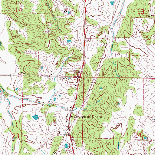 Topographic Map of Irons School (historical), MS
