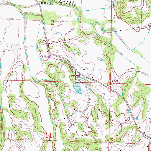Topographic Map of Isom School (historical), MS