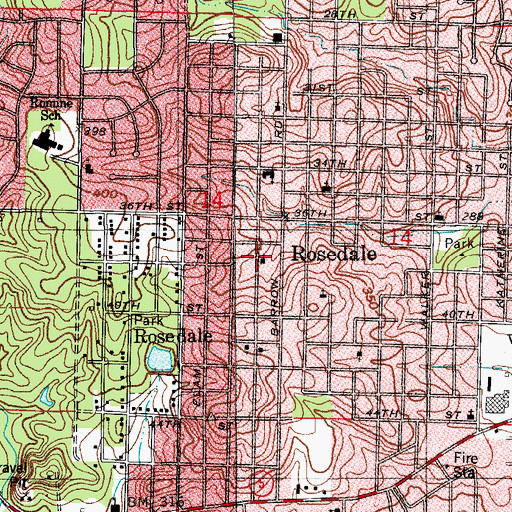 Topographic Map of Macedonia Spiritual Church, AR