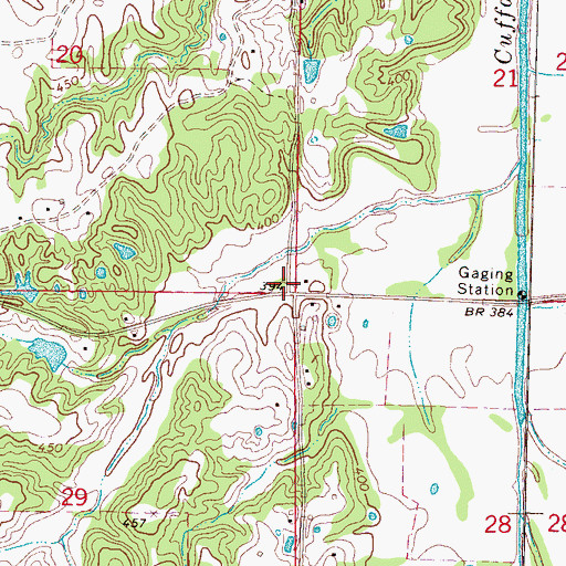 Topographic Map of Mullins School (historical), MS