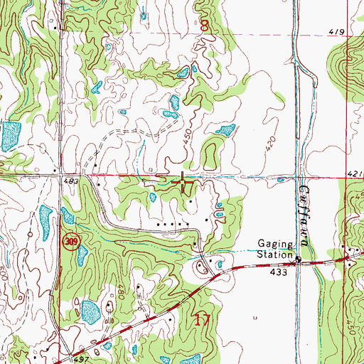 Topographic Map of Phillips School (historical), MS