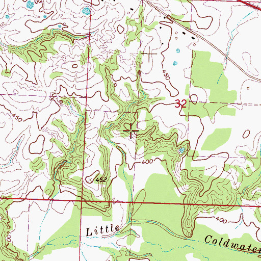 Topographic Map of Pleasant Hill Church (historical), MS