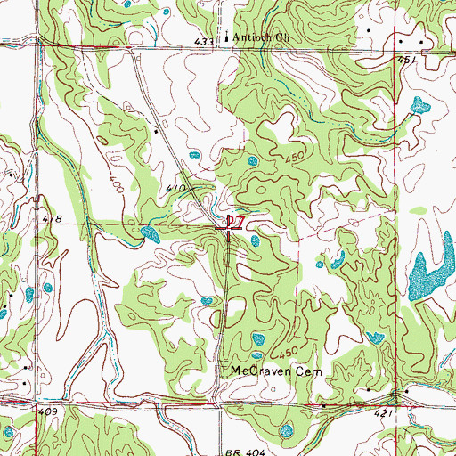 Topographic Map of Tunstall School (historical), MS
