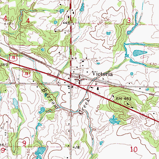 Topographic Map of Victoria Heights Baptist Church, MS