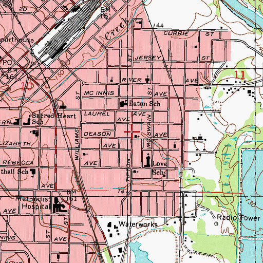 Topographic Map of East Jerusalem Baptist Church, MS