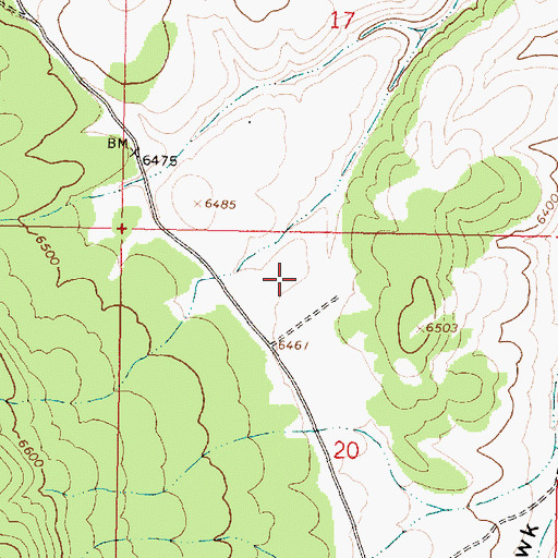 Topographic Map of Laguna Valley, AZ