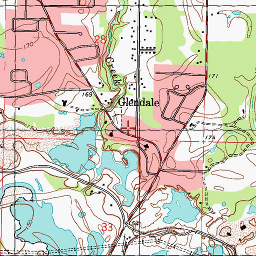 Topographic Map of Hickory Grove Church (historical), MS
