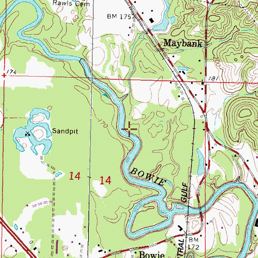 Topographic Map of Johnsons Ferry (historical), MS