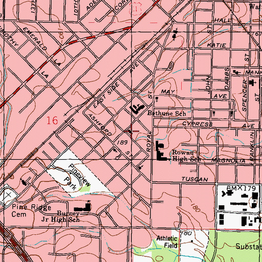 Topographic Map of Sweet Pilgrim Baptist Church, MS