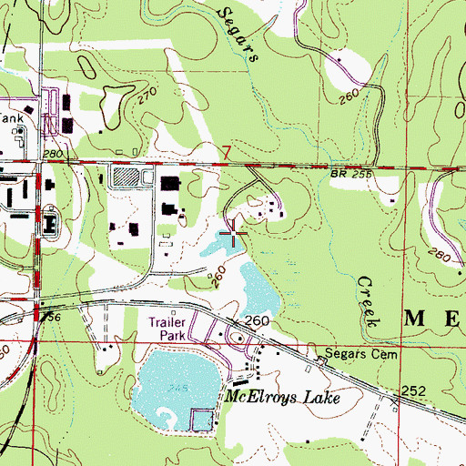 Topographic Map of Annette Lake, MS