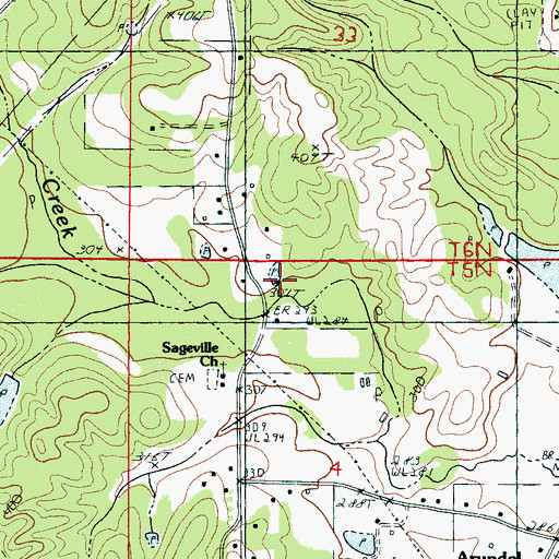 Topographic Map of Arundel Spring, MS