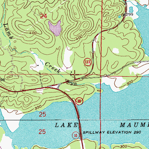 Topographic Map of Township of Maumelle (historical), AR