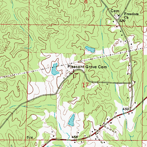 Topographic Map of Good Hope Church (historical), MS