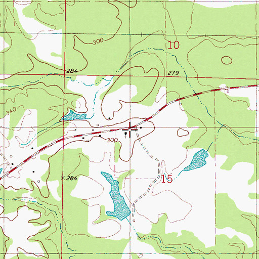 Topographic Map of Green Hill Church, MS