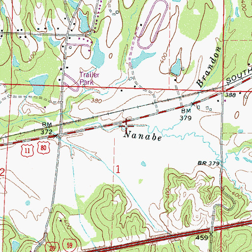 Topographic Map of Lees Mill (historical), MS