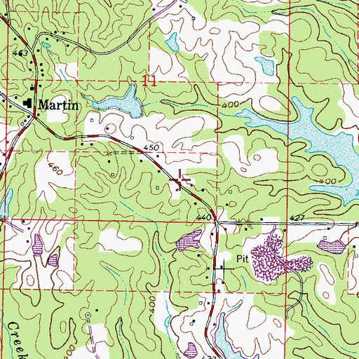 Topographic Map of Litchfield (historical), MS