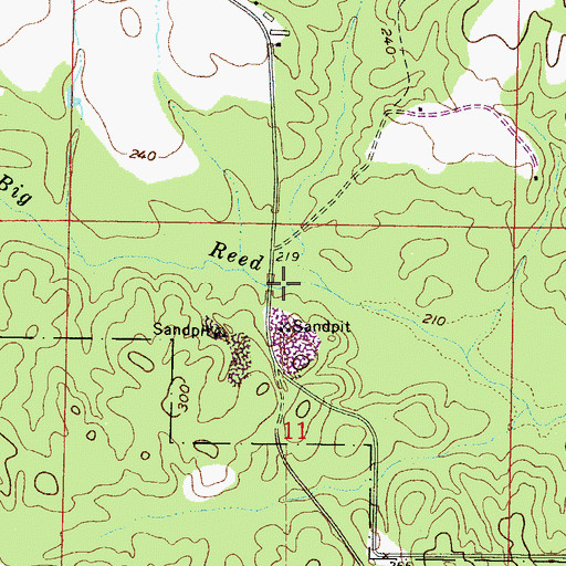 Topographic Map of Moores Mill (historical), MS