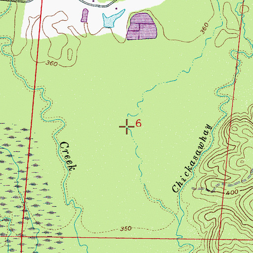 Topographic Map of Okatibbee State Wildlife Area, MS