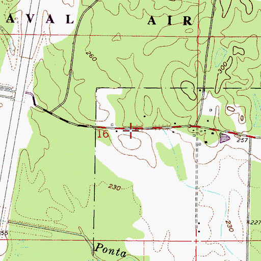 Topographic Map of Ponta (historical), MS