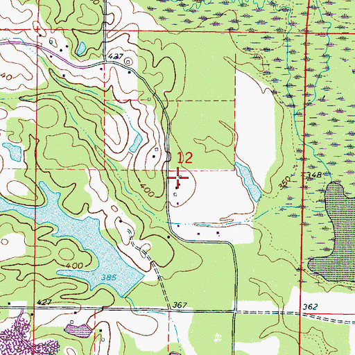 Topographic Map of Rushing Store (historical), MS