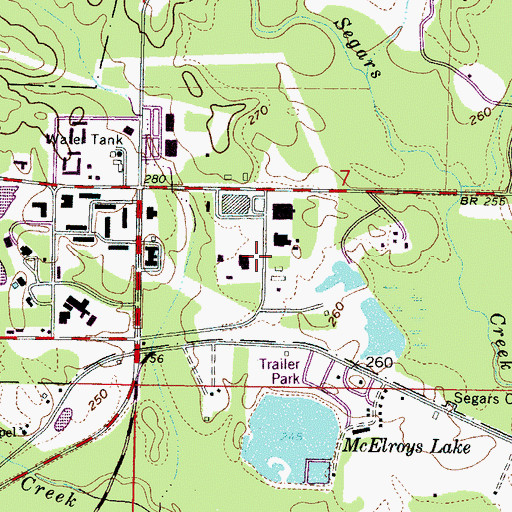Topographic Map of Sonny Montgomery Recreation Park, MS