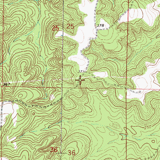 Topographic Map of Beautiful Church (historical), MS
