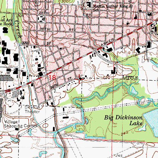 Topographic Map of Metro Business Academy, AR