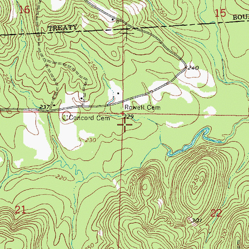 Topographic Map of Corn Cobb Church (historical), MS
