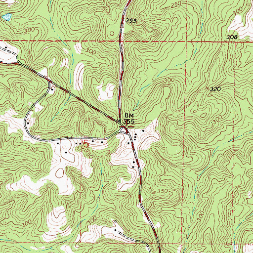 Topographic Map of Diamond School (historical), MS