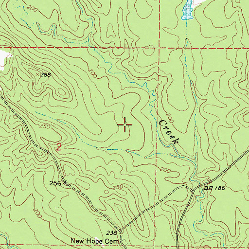 Topographic Map of Enon Church (historical), MS