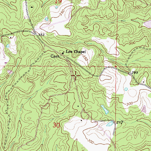 Topographic Map of Lee School (historical), MS