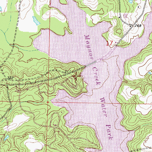Topographic Map of Maynor Creek Water Park, MS