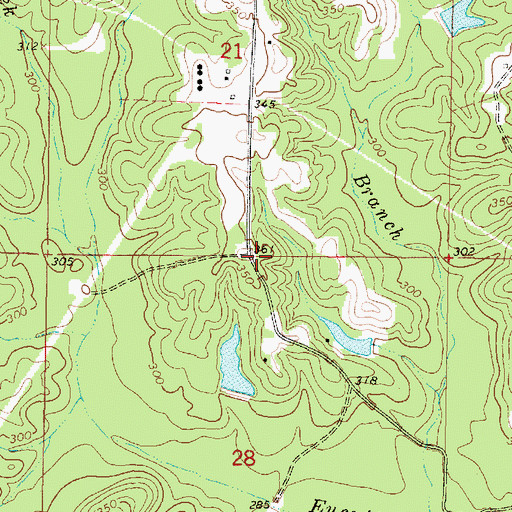 Topographic Map of Oak Grove School (historical), MS