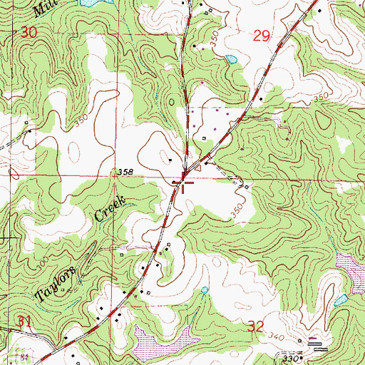 Topographic Map of Robinsons Store (historical), MS