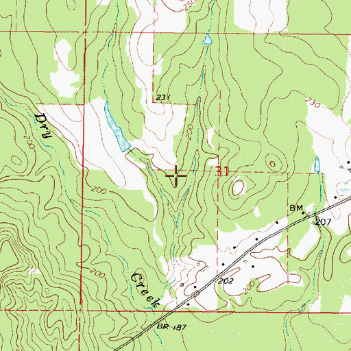 Topographic Map of Saint Lukes Church (historical), MS