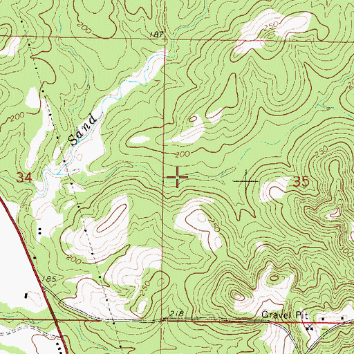 Topographic Map of Thompsons Mill (historical), MS