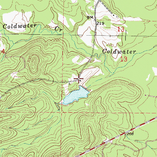 Topographic Map of Tokio, MS