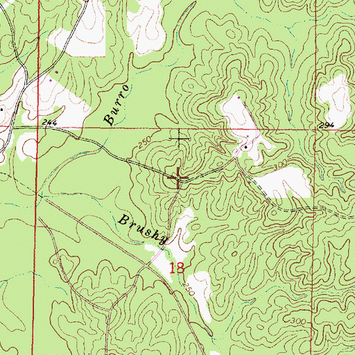 Topographic Map of Williams Store (historical), MS