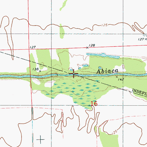 Topographic Map of Aibacha Creek Diversion Canal, MS