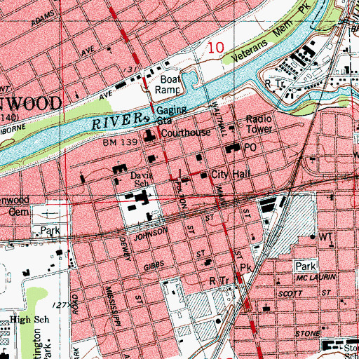 Topographic Map of Church of the Nativity, MS