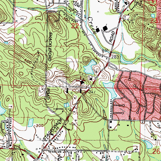 Topographic Map of Missionary Baptist Seminary, AR