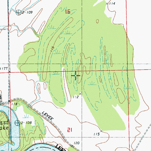 Topographic Map of Eagle Lake (historical), MS