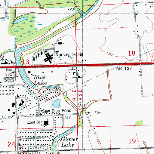Topographic Map of Eastgate Baptist Church, MS