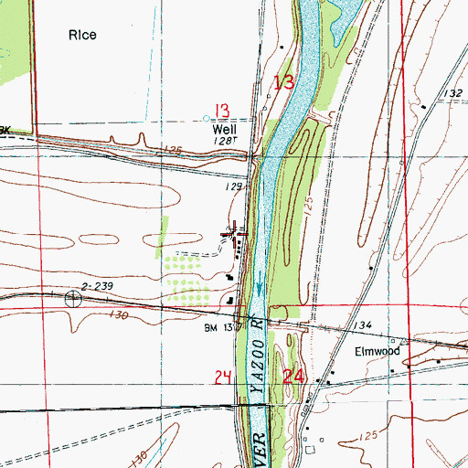Topographic Map of Fort Loring, MS