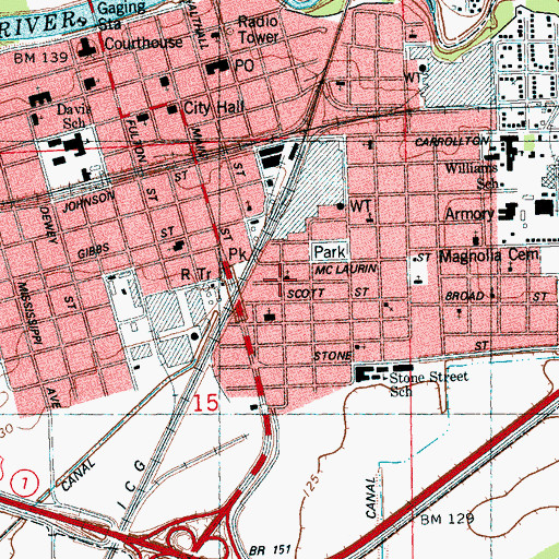 Topographic Map of Friendship Missionary Baptist Church, MS