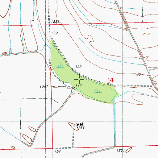 Topographic Map of Fry Brake, MS