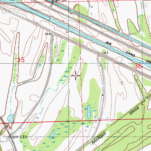 Topographic Map of Hadley (historical), MS