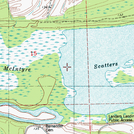 Topographic Map of McIntyre Scatters, MS