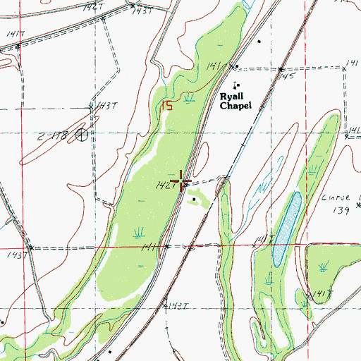 Topographic Map of Minter City Junction, MS
